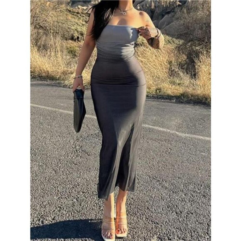 Gradient Tube Bodycon Midi Dress